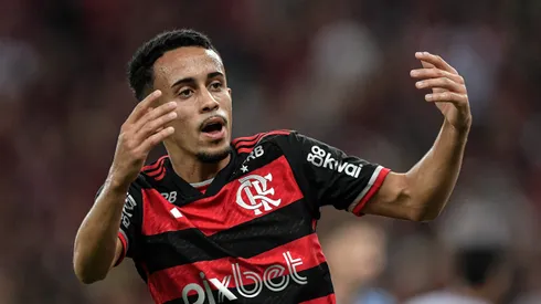 Matheus Goncalves jogador do Flamengo durante partida contra o Fortaleza no estadio Maracana pelo campeonato Brasileiro A 2024.