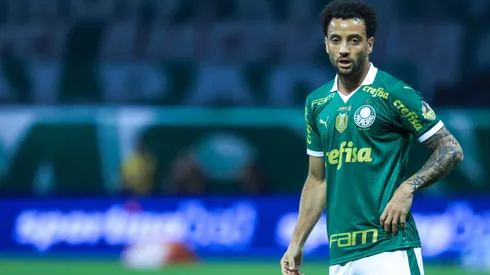 Felipe Anderson jogador do Palmeiras durante partida contra o Vitoria no estadio Arena Allianz Parque pelo campeonato Brasileiro A 2024.