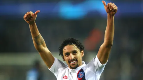 Marquinhos of Paris Saint-Germain celebrates following his sides victory in the UEFA Champions League group A match between Club Brugge KV and Paris Saint-Germain at Jan Breydel Stadium on October 22, 2019 in Brugge, Belgium.