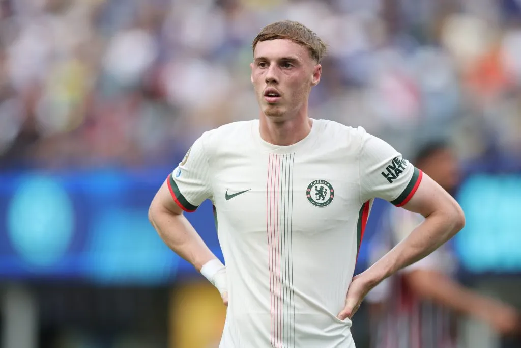 EAST RUTHERFORD, NEW JERSEY – JULY 08: Cole Palmer #10 of Chelsea FC reacts during the FIFA Club World Cup 2025 semi-final match between Fluminense FC and Chelsea FC at MetLife Stadium on July 08, 2025 in East Rutherford, New Jersey. (Photo by Alex Grimm/Getty Images)