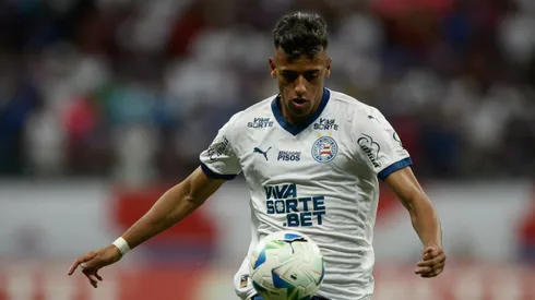 Lucho Rodriguez jogador do Bahia durante partida contra o Internacional no estadio Fonte Nova pelo campeonato Copa Libertadores 2025. Foto: Jhony Pinho/AGIF