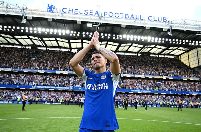 Thiago Silva em despedida pelo Chelsea em 2024 –  (Photo by Darren Walsh/Chelsea FC via Getty Images)