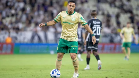 Vitor Roque jogador do Palmeiras durante partida contra o Ceara no estadio Arena Castelao pelo campeonato Copa Do Brasil 2025.