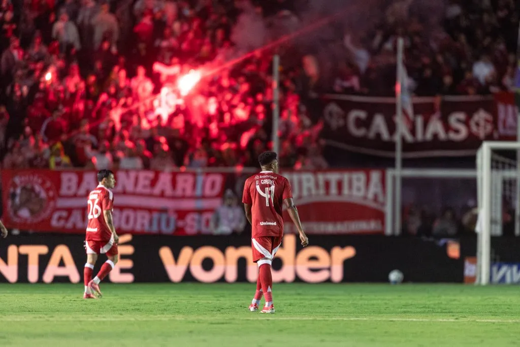 SC – FLORIANOPOLIS – 22/05/2025 – COPA DO BRASIL 2025, MARACANA X INTERNACIONAL – Gabriel Victor jogador do Internacional durante partida contra o Maracana no estadio Orlando Scarpelli pelo campeonato Copa Do Brasil 2025. Foto: Beno Kuster/AGIF