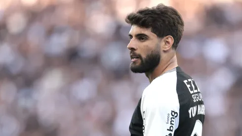 Yuri Alberto jogador do Corinthians durante partida contra o Santos no estadio Arena Corinthians pelo campeonato Brasileiro A 2025.