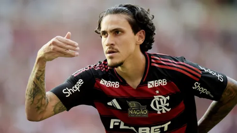 Atacante Pedro, em partida pelo Flamengo. Foto: Alexandre Loureiro/AGIF