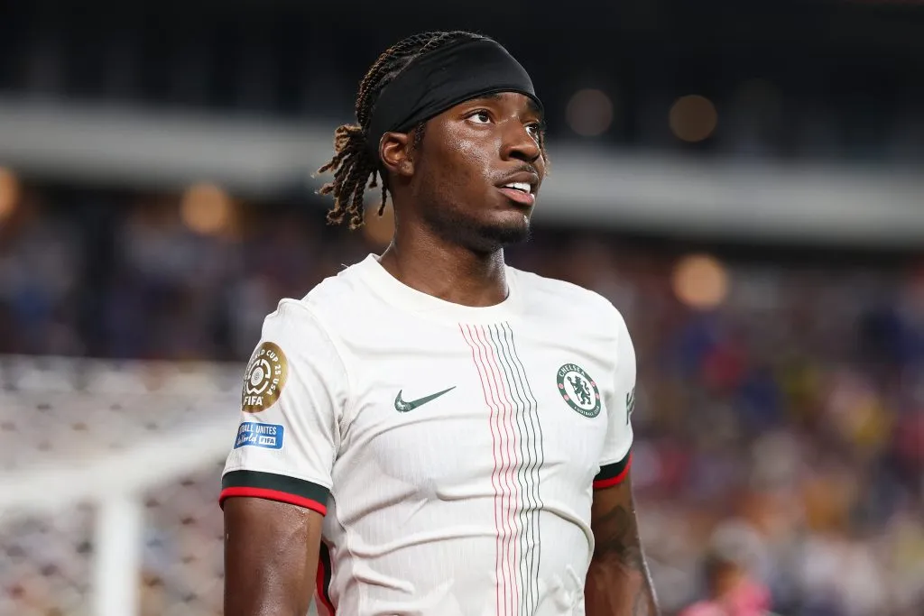 PHILADELPHIA, PENNSYLVANIA – JUNE 24: Noni Madueke #11 of Chelsea FC looks on during the FIFA Club World Cup 2025 group D match between Esperance de Tunis and Chelsea FC at Lincoln Financial Field on June 24, 2025 in Philadelphia, Pennsylvania. (Photo by Francois Nel/Getty Images)