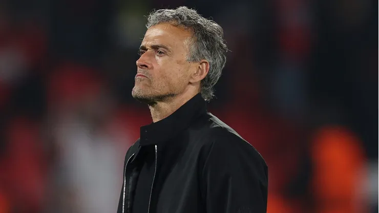 Luis Enrique durante confronto contra o Borussia Dortmund na Champions League.