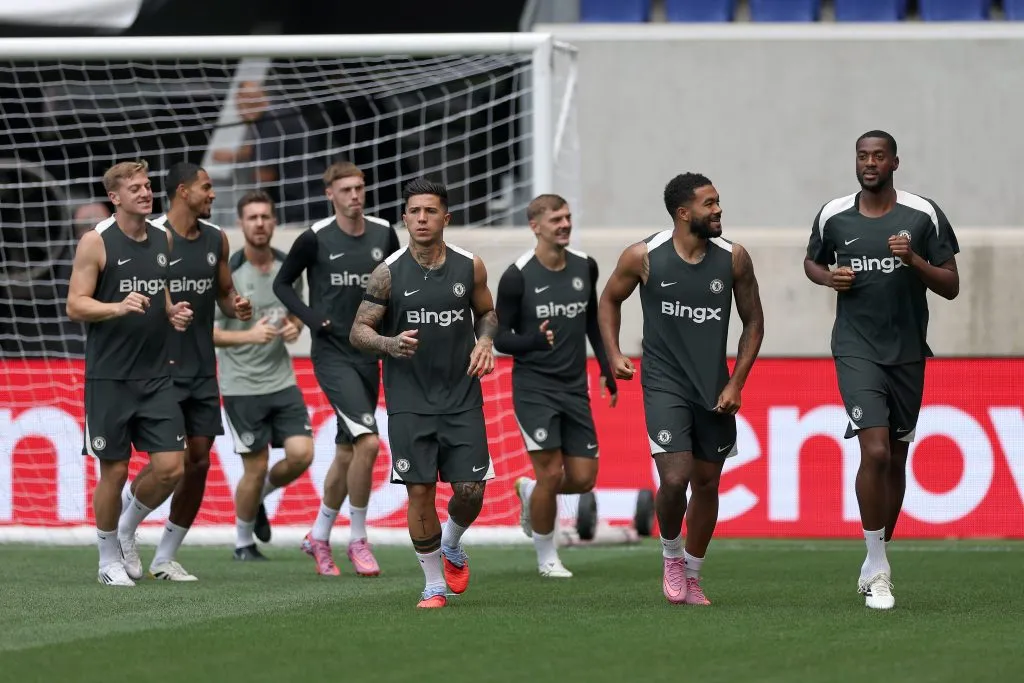 Chelsea durante treinamento para a final do Mundial de Clubes de 2025. (Photo by Buda Mendes/Getty Images)