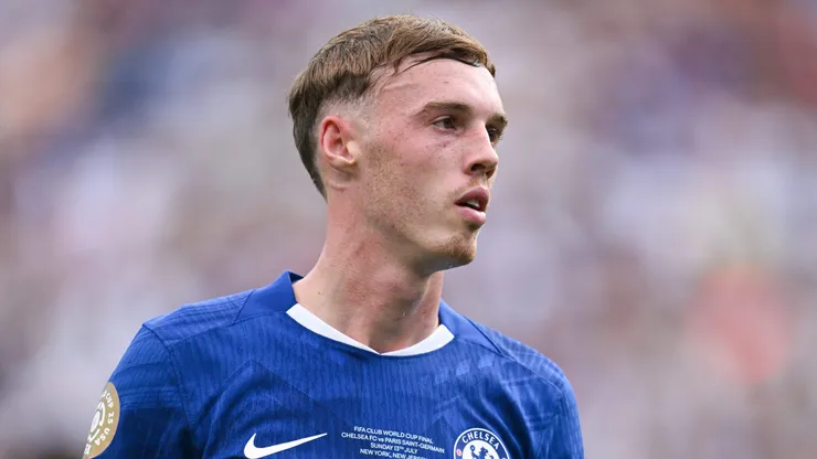 EAST RUTHERFORD, NEW JERSEY - JULY 13: Cole Palmer of Chelsea FC looks on during the FIFA Club World Cup 2025 final match between Chelsea FC and Paris Saint-Germain at MetLife Stadium on July 13, 2025 in East Rutherford, New Jersey. (Photo by David Ramos/Getty Images)