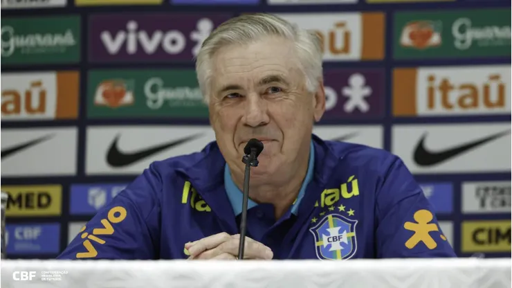 Carlo Ancelotti, técnico da Seleção Brasileira. Foto: Rafael Ribeiro/CBF