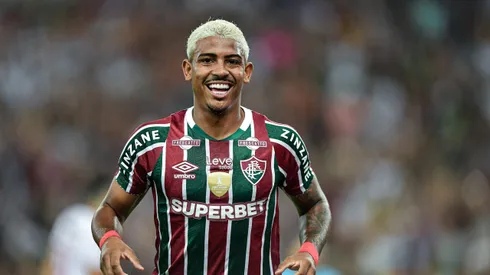 RJ – RIO DE JANEIRO – 22/05/2024 – COPA DO BRASIL 2024, FLUMINENSE X SAMPAIO CORREA – Jhon Kennedy jogador do Fluminense comemora seu gol durante partida contra o Sampaio Correa no estadio Maracana pelo campeonato Copa Do Brasil 2024. Foto: Thiago Ribeiro/AGIF