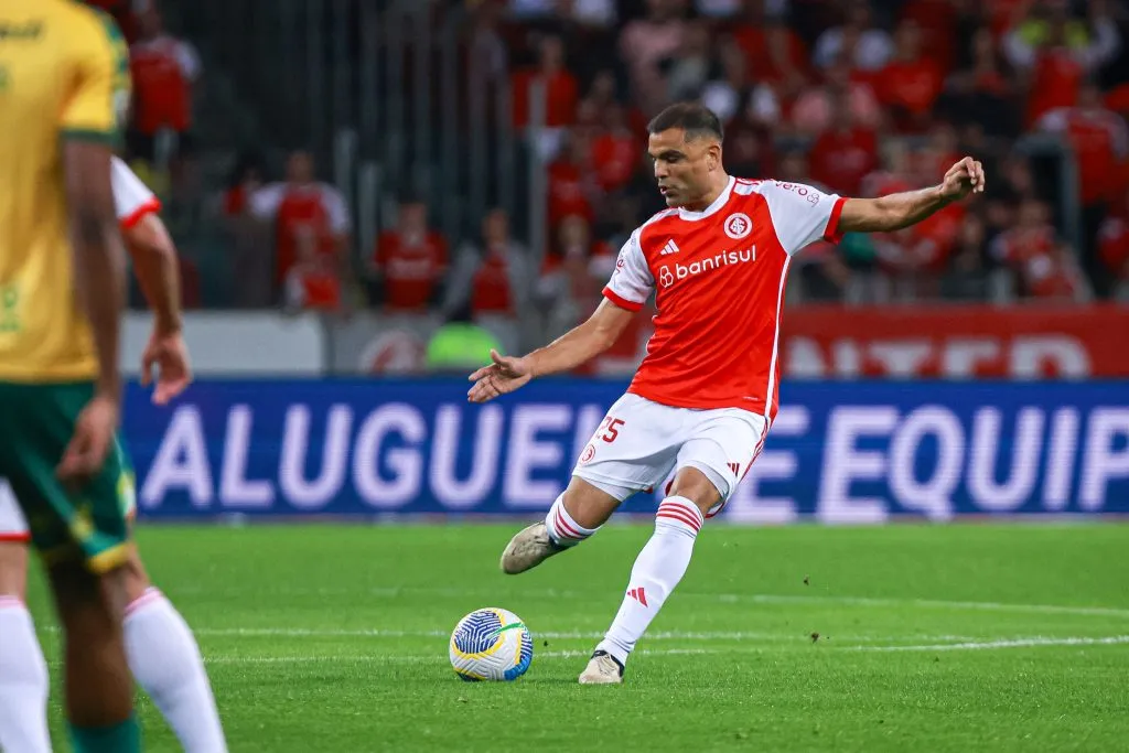 Gabriel Mercado jogador do Internacional durante partida contra o Cuiabá no Beira-Rio pelo campeonato Brasileiro A 2024. Foto: Maxi Franzoi/AGIF