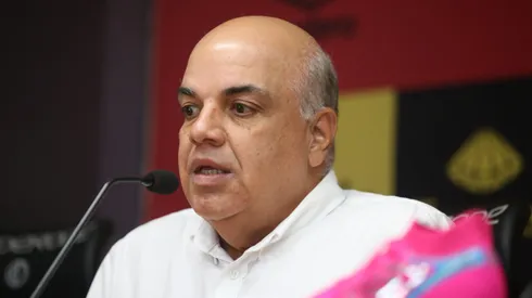 PE – RECIFE – 04/09/2024 – SPORT, APRESENTACAO TECNICO PEPA – Yuri Romao Presidente do Sport apresenta Pepa como novo tecnico do clube pernambucano nesta quarta-feira (4). Foto: Marlon Costa/AGIF