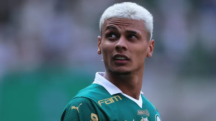 Richard Rios jogador do Palmeiras durante partida contra o Sao Paulo no estadio Arena Allianz Parque pelo campeonato Brasileiro A 2024.