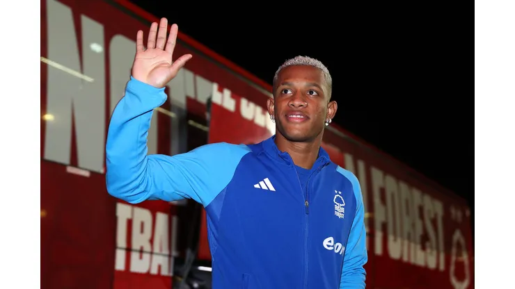 BRISTOL, ENGLAND - JANUARY 26: Danilo of Nottingham Forest arrives at the stadium prior to the Emirates FA Cup Fourth Round match between Bristol City and Nottingham Forest at Ashton Gate on January 26, 2024 in Bristol, England. (Photo by Ryan Hiscott/Getty Images)