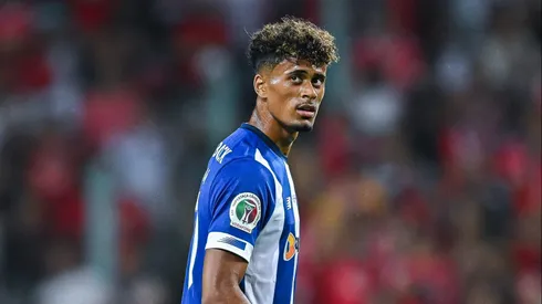 AVEIRO, PORTUGAL – AUGUST 9: Goncalo Borges of FC Porto reacts during the Supercopa de Portugal Final match between SL Benfica v FC Porto at Estadio Municipal de Aveiro on August 9, 2023 in Aveiro, Portugal. (Photo by Octavio Passos/Getty Images)