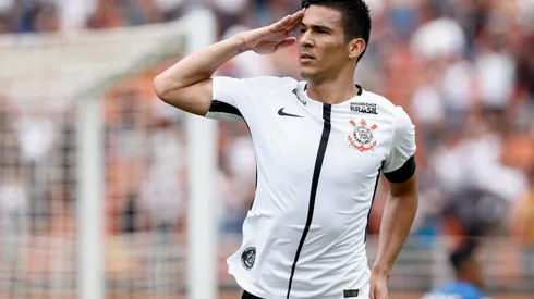 Balbuena jogador do Corinthians comemora seu gol, o segundo do Corinthians durante partida contra o Sao Paulo no estadio Pacaembu pelo campeonato Paulista 2018.