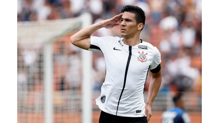 Balbuena jogador do Corinthians comemora seu gol, o segundo do Corinthians durante partida contra o Sao Paulo no estadio Pacaembu pelo campeonato Paulista 2018.
