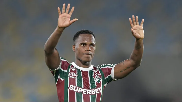 Jhon Arias em campo pelo Fluminense. Foto: Thiago Ribeiro/AGIF