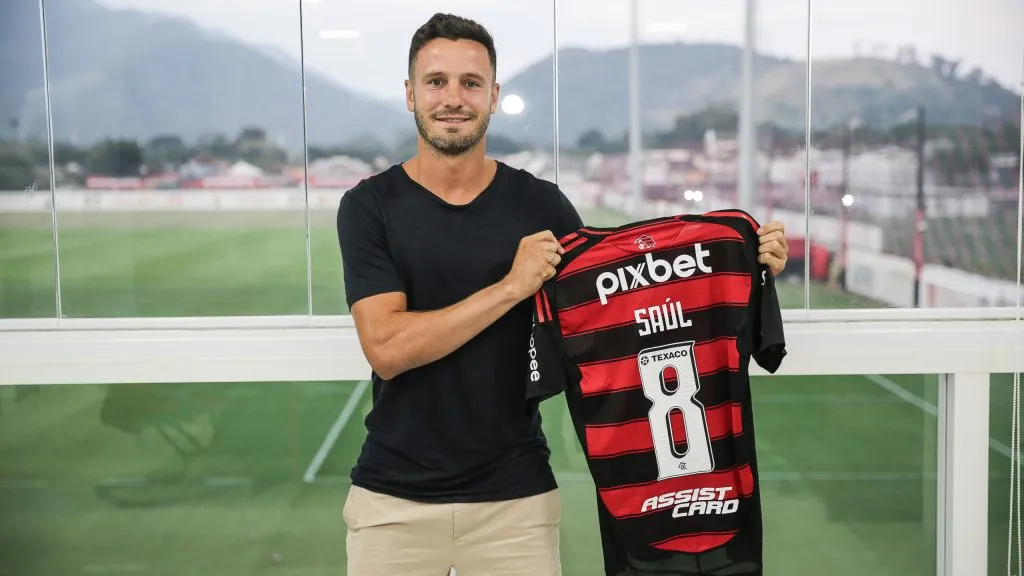Saúl Ñíguez, novo camisa 8 do Flamengo. Foto: Gilvan de Souza/Flamengo