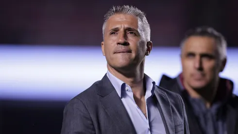 Crespo durante confronto contra o Corinthians no Campeonato Brasileiro de 2025.