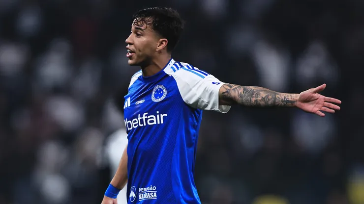 Kaio Jorge jogador do Cruzeiro durante partida contra o Corinthians no estadio Arena Corinthians pelo campeonato Brasileiro A 2025. Foto: Ettore Chiereguini/AGIF