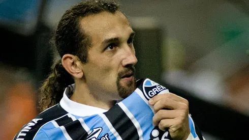 Hernan Barcos. Gremio x Portuguesa pelo Brasileiro A 2013 na Arena do Gremio. 07 de Setembro de 2013, Porto Alegre, Rio Grande do Sul, Brasil.