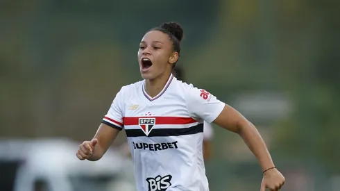 Dudinha pelo São Paulo (Créditos: Miguel Schincariol/Saopaulofc.net)