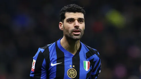 MILAN, ITALY – DECEMBER 19: Mehdi Taremi of FC Internazionale looks on during the Coppa Italia, Round of 16 match between FC Internazionale and Udinese Calcio at Stadio Giuseppe Meazza on December 19, 2024 in Milan, Italy. (Photo by Marco Luzzani/Getty Images)