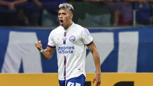 MG – BELO HORIZONTE – 18/10/2024 – BRASILEIRO A 2024, CRUZEIRO X BAHIA – Luciano Rodriguez jogador do Bahia comemora seu gol durante partida contra o Cruzeiro no estadio Mineirao pelo campeonato Brasileiro A 2024. Foto: Gilson Lobo/AGIF