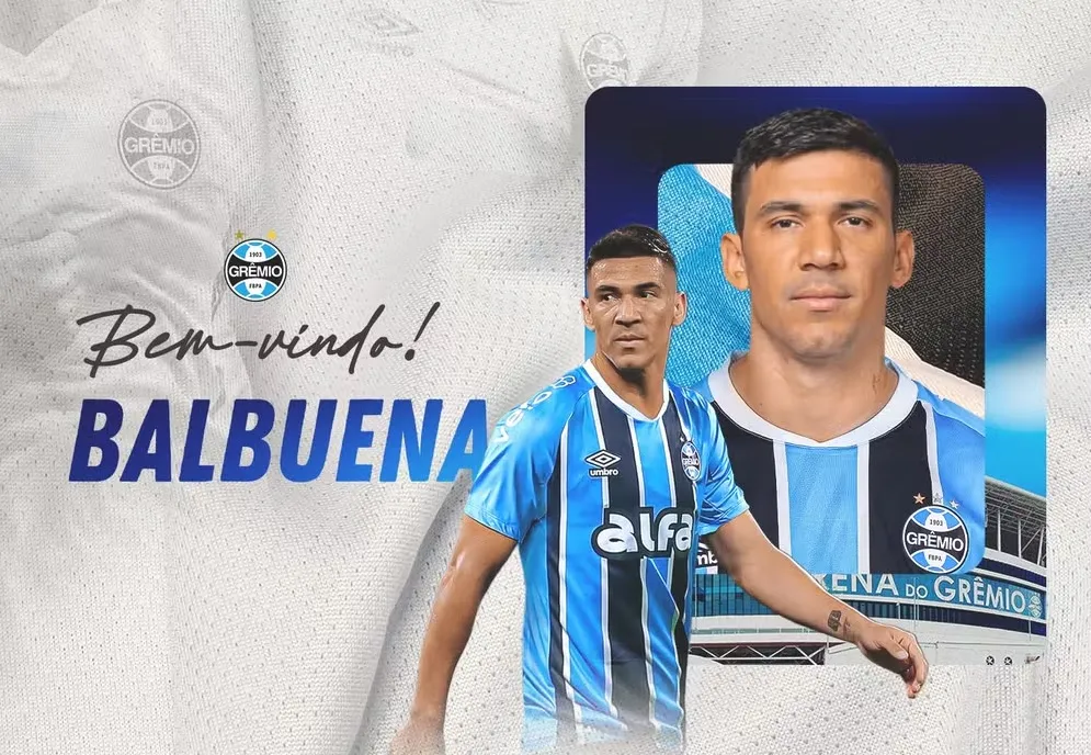Grêmio dá as boas-vindas a Fabián Balbuena. Foto: Divulgação / Grêmio