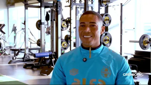 Carlos Vinícius, novo reforço do Grêmio. Foto: Reprodução / GrêmioTV
