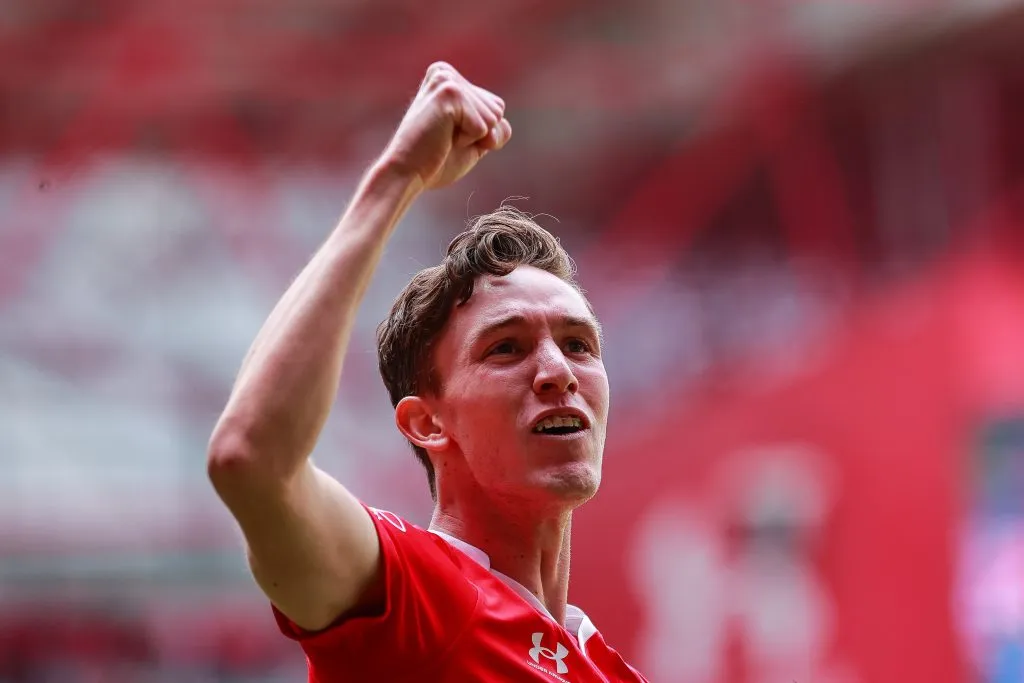 TOLUCA, MEXICO – OCTOBER 09: Marcel Ruiz of Toluca celebrates after scoring his team’s third goal during the playoff match between Toluca and FC Juarez as part of the Torneo Apertura 2022 Liga MX at Nemesio Diez Stadium on October 09, 2022 in Toluca, Mexico. (Photo by Manuel Velasquez/Getty Images)