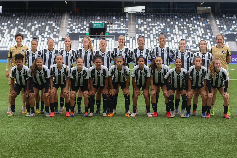 Elenco do Botafogo feminino sub-20 (Reprodução/Arthur Barreto/Botafogo)
