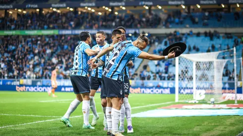 Martin Braithwaite, artilheiro do Grêmio. Foto: Lucas Uebel / Grêmio FBPA