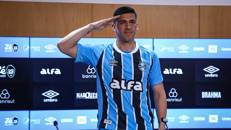 Fabián Balbuena, reforço do Grêmio. FOTO: LUCAS UEBEL/GREMIO FBPA