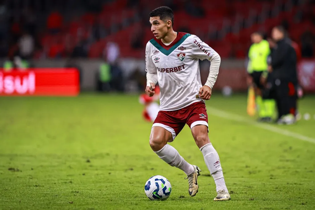 Kevin Serna jogador do Fluminense durante partida contra o Internacional  –  Foto: Maxi Franzoi/AGIF