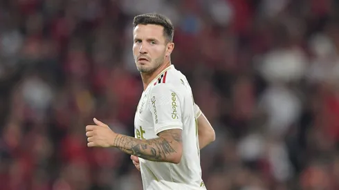 Saúl Ñíguez durante estreia pelo Flamengo. Foto: Thiago Ribeiro/AGIF