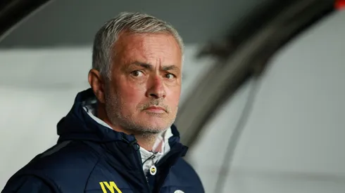 ISTANBUL, TURKEY - APRIL 2: Head coach Jose Mourinho of Fenerbahce looks on during the Turkish Super League match between Fenerbahce and Galatasaray at Ulker Sukru Saracoglu Stadium on April 2, 2025 in Istanbul, Turkey. (Photo by Ahmad Mora/Getty Images)