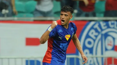 BA – SALVADOR – 30/07/2025 – COPA DO BRASIL 2025, BAHIA X RETRO – Lucho Rodriguez jogador do Bahia comemora seu gol durante partida contra o Retro no estadio Fonte Nova pelo campeonato Copa Do Brasil 2025. Foto: Jhony Pinho/AGIF