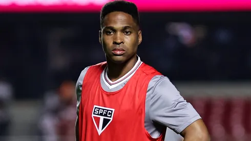 Wendell durante treinamento do São Paulo em 2025.
