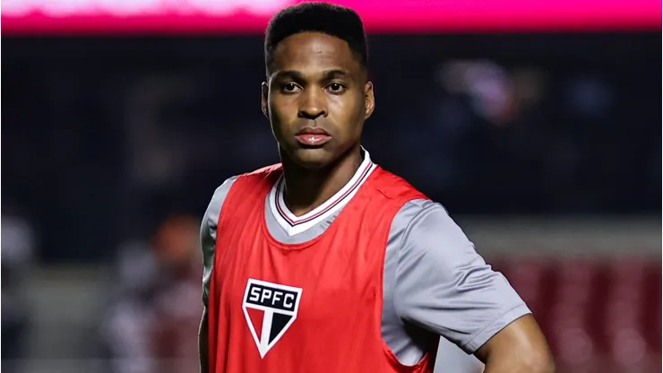Wendell durante treinamento do São Paulo em 2025.