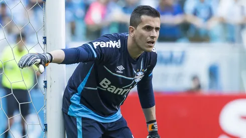 Marcelo Grohe do Gremio durante partida pelo Campeonato Brasileiro A de 2016 no estádio Arena do Gremio.