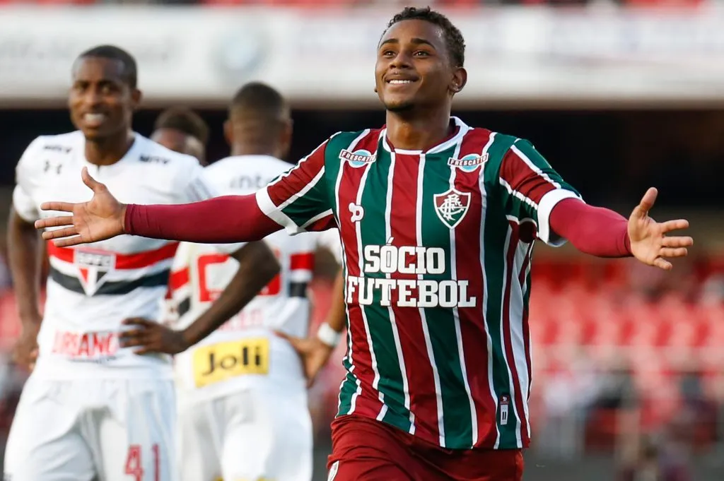 SAO PAULO – SP – 25/06/2017 – BRASILEIRO A 2017/SAO PAULO x FLUMINENSE – Wendel do Fluminense comemora seu gol durante partida contra o Sao Paulo pelo Campeonato Brasileiro A 2017 no estadio do Morumbi. Foto: Marcello Zambrana/AGIF