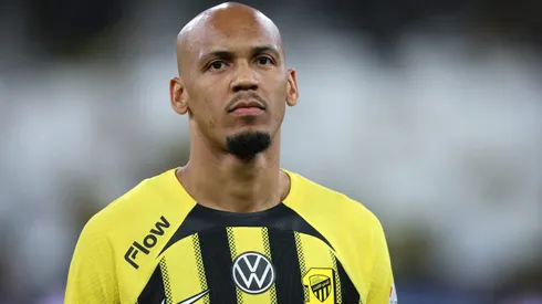 Fabinho of Al-Ittihad looks on prior to the Saudi Pro League match between Al Ittihad and Damac FC at Alinma Stadium on May 26, 2025 in Jeddah, Saudi Arabia.