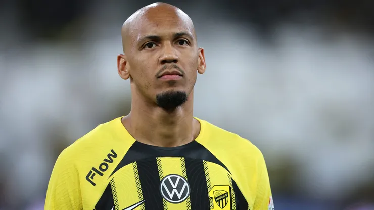 Fabinho of Al-Ittihad looks on prior to the Saudi Pro League match between Al Ittihad and Damac FC at Alinma Stadium on May 26, 2025 in Jeddah, Saudi Arabia.