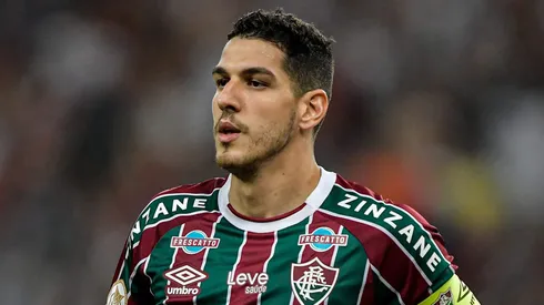 Nino jogador do Fluminense comemora seu gol durante partida contra o Cuiaba no estadio Maracana pelo campeonato BRASILEIRO A 2023. Foto: Thiago Ribeiro/AGIF