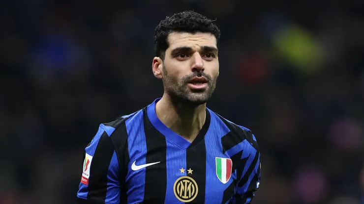 MILAN, ITALY - DECEMBER 19: Mehdi Taremi of FC Internazionale looks on during the Coppa Italia, Round of 16 match between FC Internazionale and Udinese Calcio at Stadio Giuseppe Meazza on December 19, 2024 in Milan, Italy. (Photo by Marco Luzzani/Getty Images)