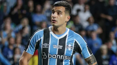 Franco Cristaldo jogador do Grêmio durante partida contra o Estudiantes no estadio Couto Pereira pelo campeonato Copa Libertadores 2024